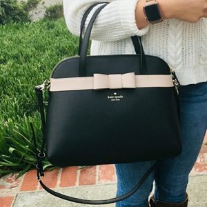 Kate Spade black crossbody satchel bag